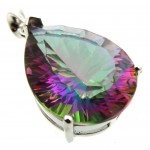 Mystic Topaz Gemstone Sterling Silver Pendant 02